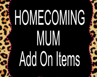 Homecoming Mum Add On Items - Lights - Whistles - Trinkets