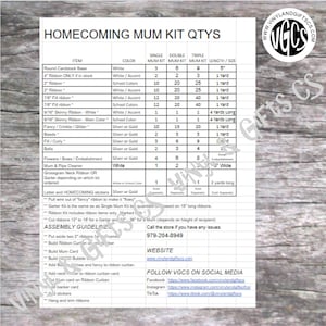 Homecoming Mum You Make It KIT - FREE SHIPPING