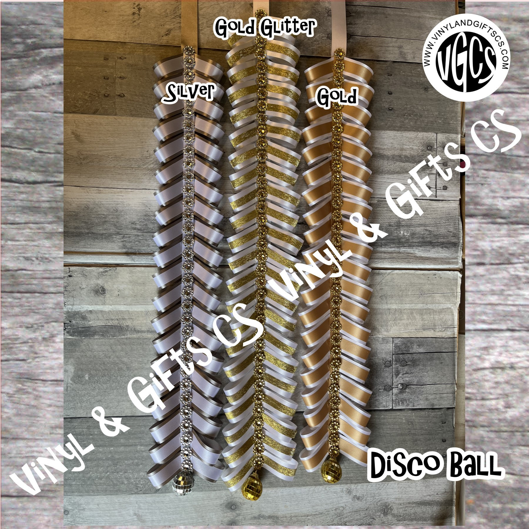 Homecoming Mum Pre-made Fancy Ribbons - Disco Ball & Loop Ribbon FREE ...