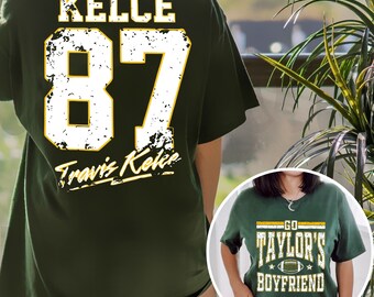 Go Taylors Boyfriend Shirt, Vintage Travis Kelce Sweatshirt, Taylor Football T-Shirt, American Football Sweatshirt, Football Fan Gifts