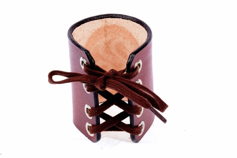 Red Brown Dragon Wrist Cuff Dragon Cuff One Size Laced Leather By Leather Meister. Handmade Leather Wrist Cuff Unisex Leather Arm Band
