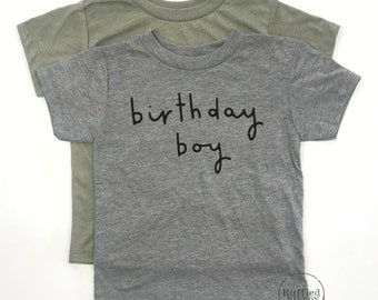 7 ate 9 Apparel Boys Birthday Boy Construction Grey Raglan Tee