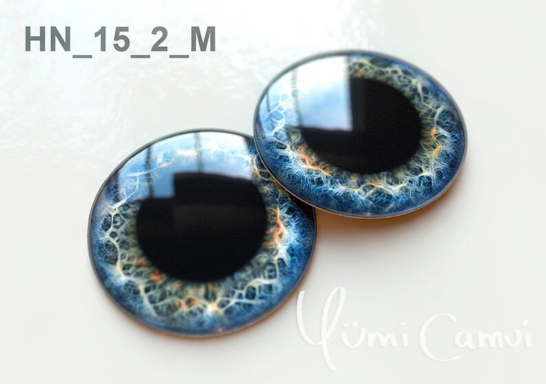METALLIC option Custom Glass perfect fit eyechips by Yumi Camui Blythe Eye chips