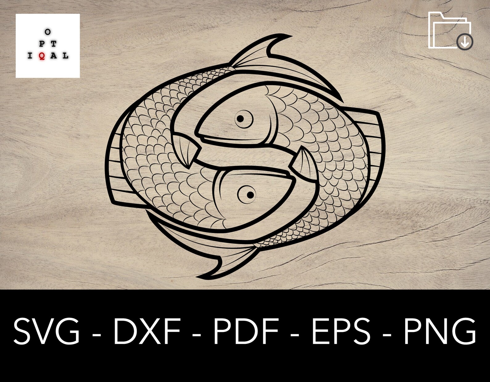 Download Two Fish SVG Fishing SVG Pisces SVG Vector Shape Sticker ...
