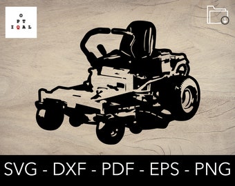 Zero Turn Mower Svg, Lawn Mower Svg, Mowing Svg, Lawn Care Svg, Cut File - PNG - DXF - Cricut - Vector Clipart - Commercial License