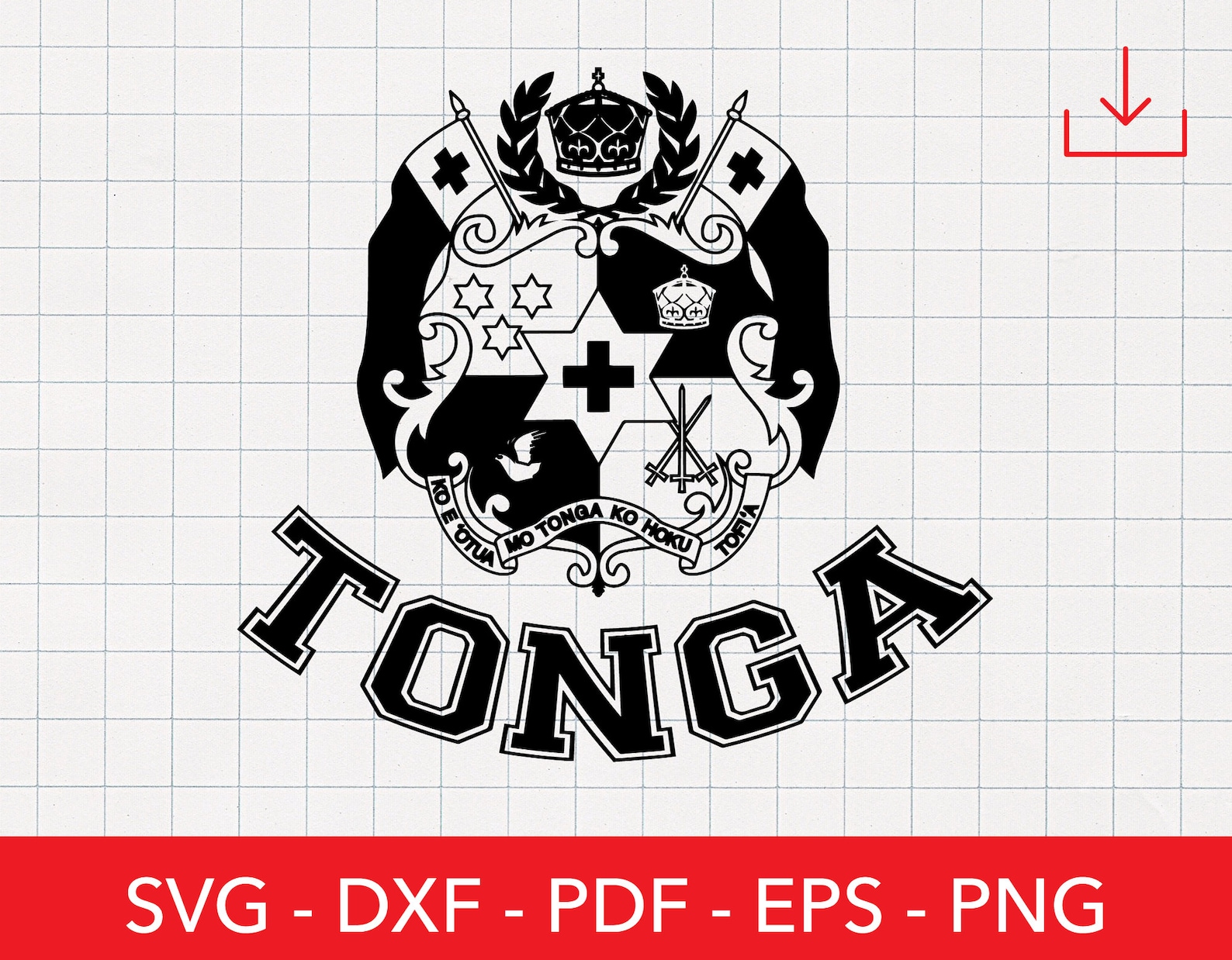 Tonga Svg Tongan Flag Svg Seal of Tonga Svg Tongatapu Etsy Australia