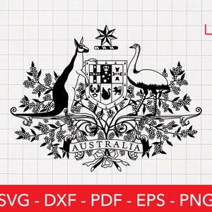 Australia Svg, Australia Flag Svg, Seal of Australia Png, Sydney, Crest, Badge, Emblem, Clipart, Cricut, Oceania, Aussie
