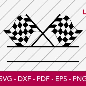 Geblokte vlag Svg, Racing Svg, geblokte vlag Split Frame Svg, verjaardag Svg, auto's Svg, snelheidslimiet Svg, silhouet - eps, png, dxf, pdf