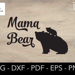 Mama Bear Svg, moeder Svg, Cub Svg, schattige Png, dierlijke Svg, moeder Svg, Moederdag Svg, Clipart, Cricut, Shirt Design, Logo
