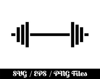 Barbell SVG - Gym File - Dumbbell Logo - Weights Mom Vector - Kettlebell Cricut - fitness Silhouette -  Shirt Design