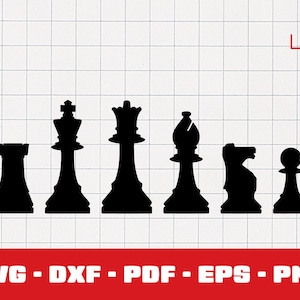 Chess Svg, Checker Board Clipart, Tabletop Game Png, Pawn Logo, Knight Symbol, Queen, Rook, Clipart, Cricut File