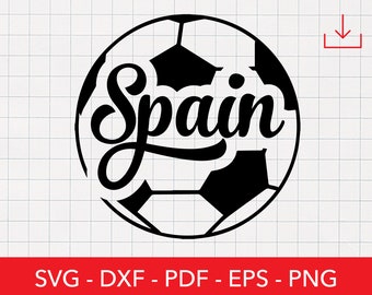 Spain Svg, Soccer Png, Espana Sticker, Madrid, Logo, Football, Sport, Spanish Clipart, Cricut, Europe, Shirt Design