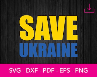 Ukraine Svg, Ukraine Flag Colors Svg, Save Ukraine Svg - Sticker, Vector, Decal, Logo, Clipart, Silhouette Cricut Scrapbook Cut File