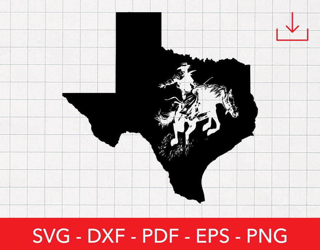Texas Svg, Texas Map Svg, Texas Outline Svg, Cowboy, Patriotic, Texas