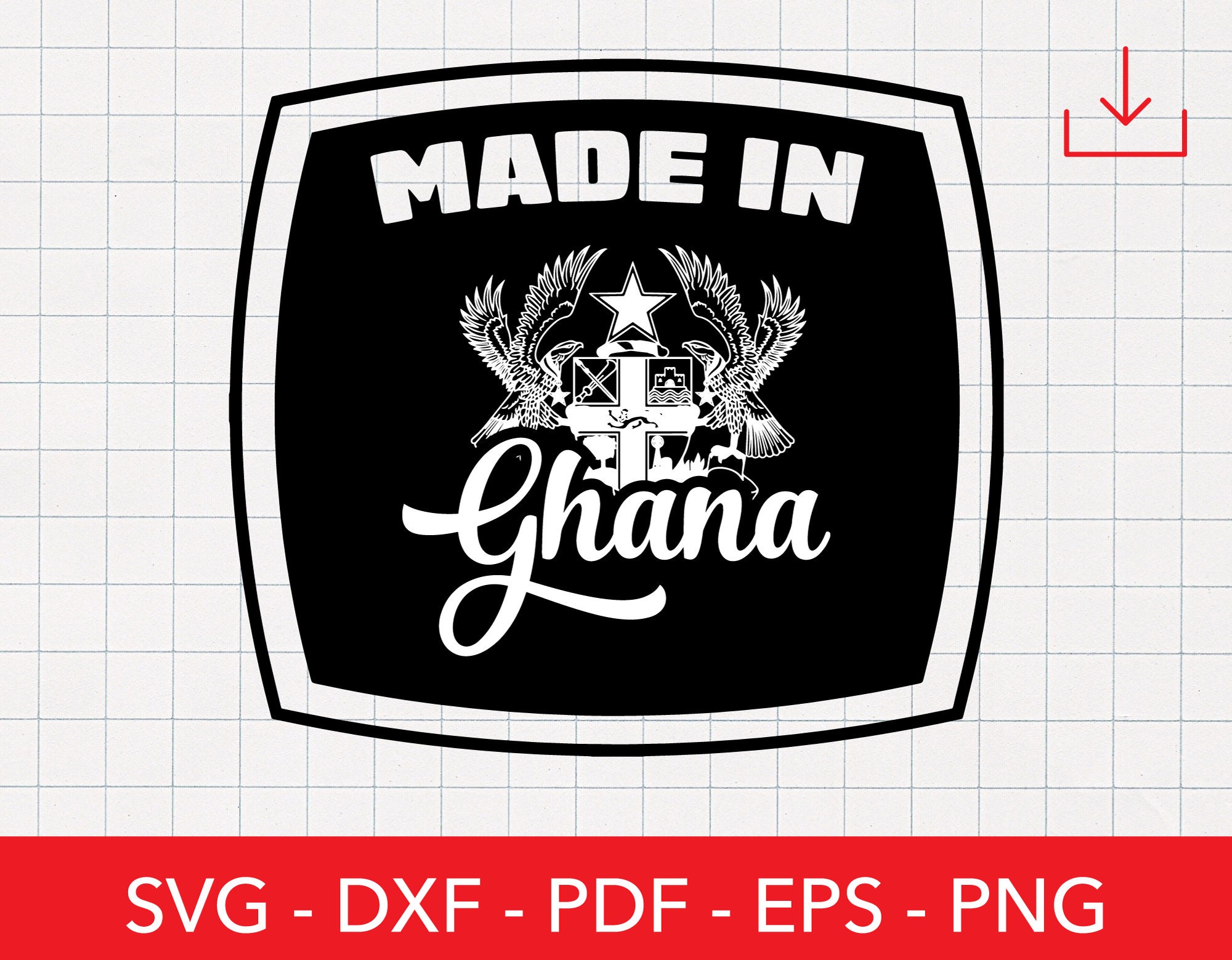 Ghana Coat Of Arms Unisex Brooch Lapel Pin – Executive Status Symbol, Large Size, Handcrafted
