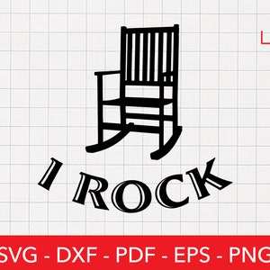 I Rock Svg, Rocking Chair Svg, Rocking Chair Vector, Rocking Chair ...