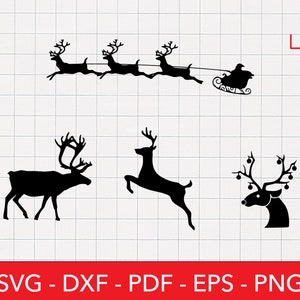 Rentier-Svg, Rentier-Bundle-Svg, Weihnachten-Bundle-Svg, Sublimationsdatei, geschnittene Datei, Dateien für Cricut, Glowforge-Datei