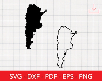 Argentinië Svg, Argentinië kaart Png, Logo sticker, Buenos Aires, vorm, embleem, clipart, Cricut bestand, Zuid-Amerika, shirt