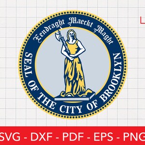 Brooklyn Svg, Brooklyn Seal Svg, New York Svg, New York Png, stemma, distintivo, emblema, clipart, file di taglio Cricut, design camicia