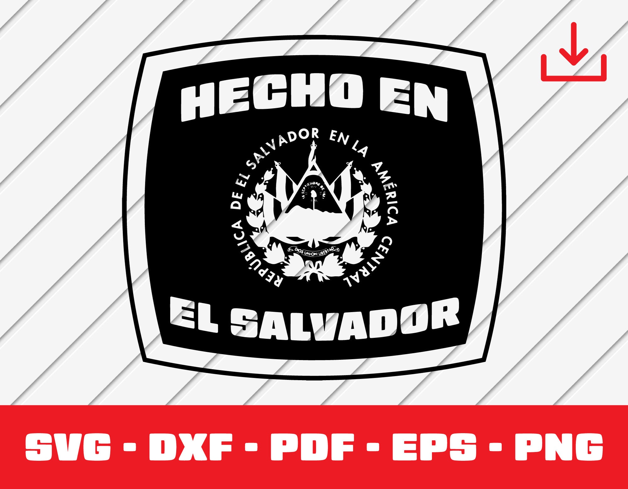 Hecho en El Salvador Svg El Salvador Seal Svg Made in El - Etsy España