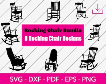 Fotel bujany Svg, Fotel bujany Wektor, Fotel bujany Plik laserowy, Plik sublimacji, Emerytura Svg, Fotel Wektor, Urodziny