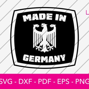Made in Germany Svg, German Svg, Germany Svg, German Eagle Svg, Cut File - PNG - DXF Cricut Vector Clipart Commercial License