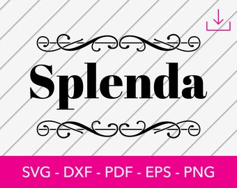 Splenda Label Svg, Splenda Logo Svg, Splenda Svg, Kitchen Svg, Label File Svg, Cutting File Svg, Cut File - PNG DXF - Cricut Vector Clipart