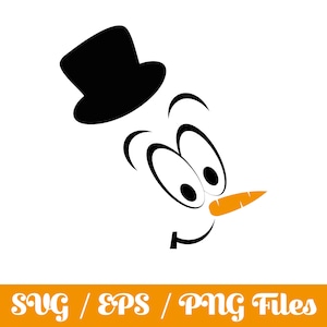 Snowman Svg, Snowman Face Png, Snow Man Logo, Christmas Sticker, Snowman Clipart, Snowman Vector