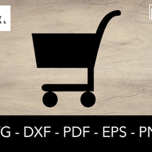 Shop Cart Svg, Shopping Cart Svg, Shopping Buggy Symbol Icon, Vector Shape, Decal, Logo, Clipart, Silhouette Cricut Scrapbook Cut File