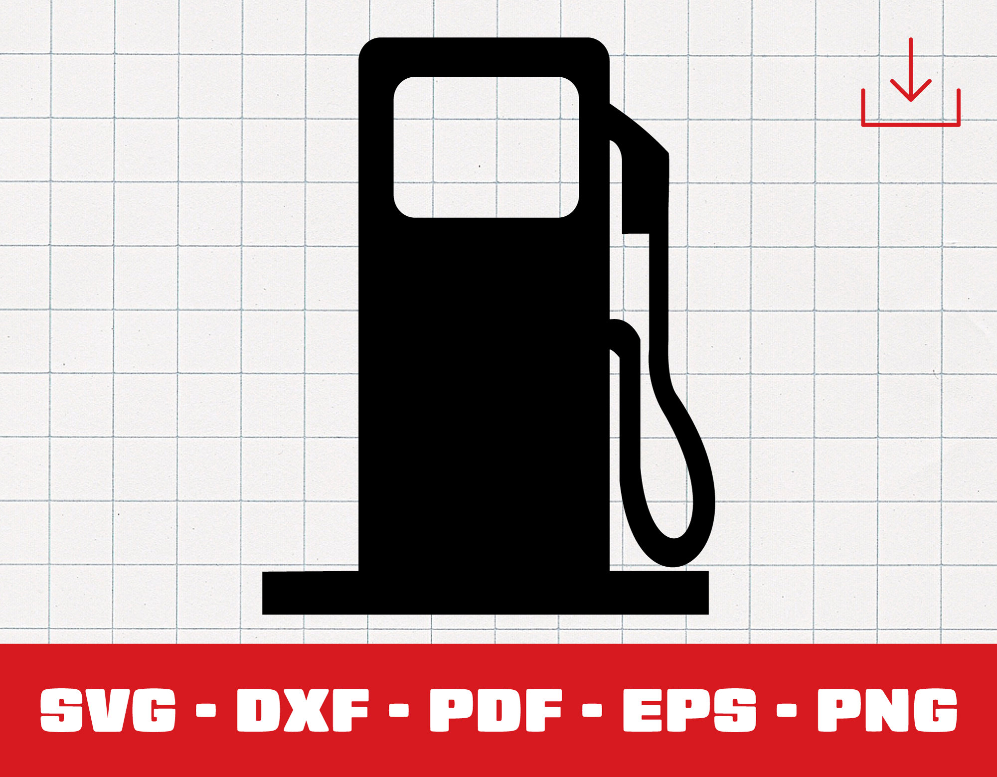Gas Pump SVG Silhouette Gas Clip Art SVG Files For Cricut Eps, Dxf