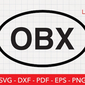 OBX Svg, Outer Banks Png, North Carolina Clipart, Shirt Design, Logo, Cricut File, State, Beach, Tropical, Islands