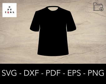 May include: A black silhouette of a t-shirt with a crew neck.