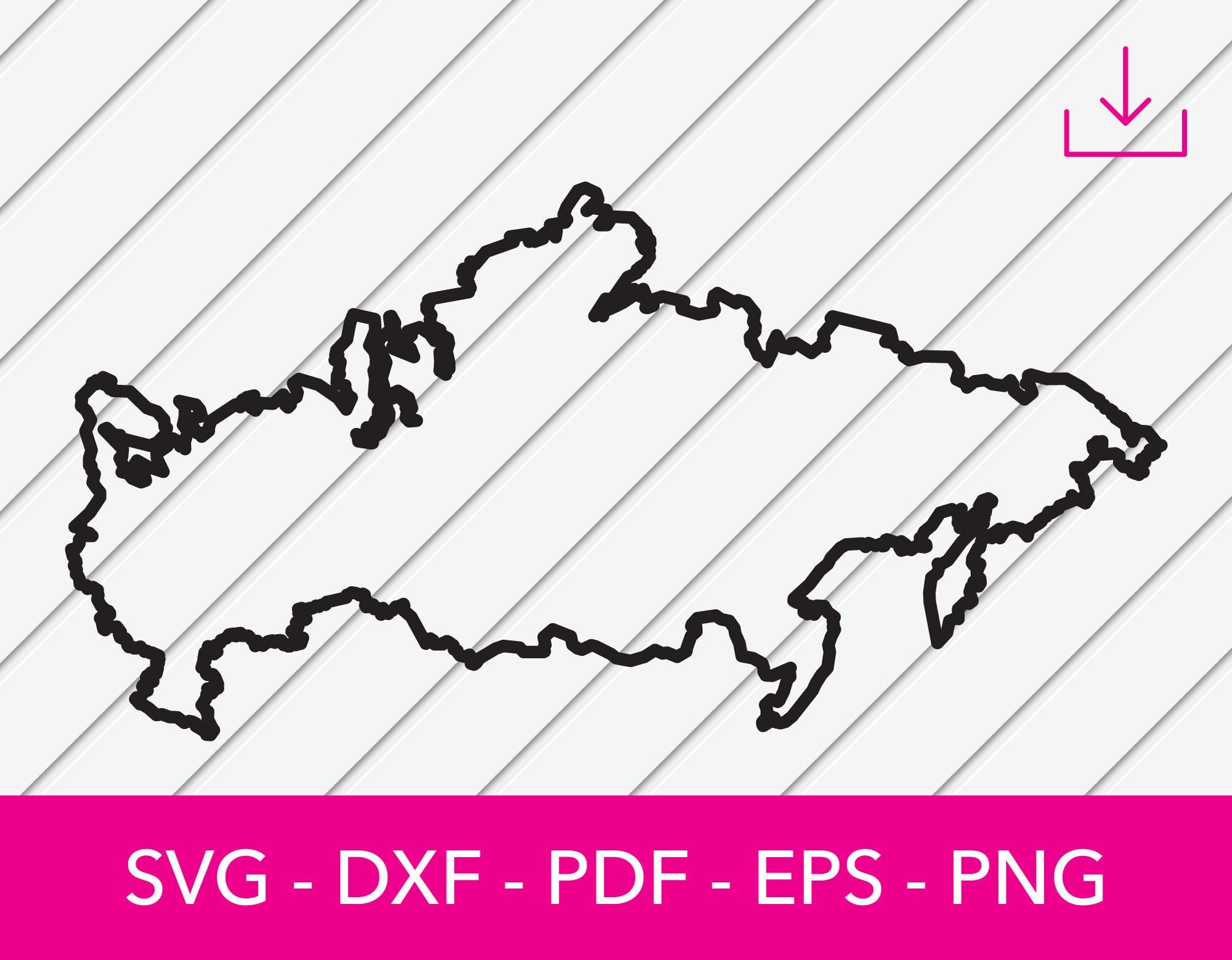 Russia Svg Map of Russia Svg Russian Map Svg Sticker - Etsy