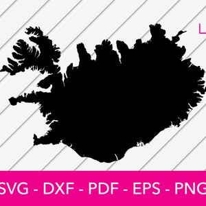Islandia Svg, Islandia Mapa Svg, Bandera islandesa Mapa Svg Forma - Pegatina, Vector, Calcomanía, Logotipo, Imágenes Prediseñadas, Silueta Cricut Scrapbook Cut File