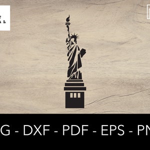 Estátua da Liberdade SVG, NYC SVG, forma vetorial - adesivo, vetor, decalque, logotipo, clipart, silhueta Cricut Scrapbook Cut File