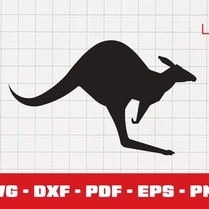Känguru svg, Australien Datei, Tier png - PNG - DXF - Cricut - Vektor Clipart