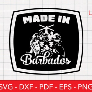 Barbados Svg, Barbados Vector, Made in Barbados, Flag, Seal, Coat of Arms, Cut File PNG DXF Cricut Vector Clipart Commercial License