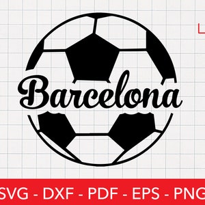 Barcelona Svg, Spain Soccer Png, Espana Football Sticker, Ball, Logo, Emblem, Clipart, Cricut, Europe, Shirt Design