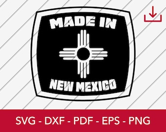 New Mexico Svg, Zia Svg, New Mexico Cross Svg, Made in New Mexico Svg, Cut File PNG DXF Cricut Vector Clipart Commercial License
