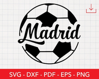 Madrid Svg, Spain Soccer Png, Espana Football Sticker, Ball, Logo, Emblem, Clipart, Cricut, Europe, Shirt Design