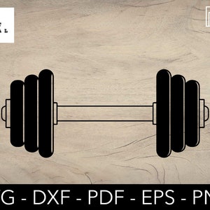 Dumbell Svg, Barbell SVG - Gym SVG File - Barbell Cut File - Barbell Mom SVG - Barbell Cricut - Barbell Silhouette - Barbell Shirt Design