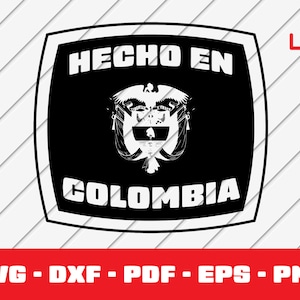 Colombia Svg, Colombian Seal, Made in Colombia, Born in Bogota, Hecho en Colombia , Latino, Cricut File, Shirt Design