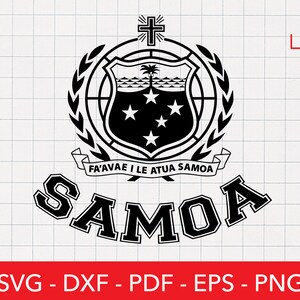 Samoa Svg, Samoa Flag Svg, Seal of Samoa Svg, Crest, Badge, Emblem, Decal, Clipart, Cricut Cut File, Pacific Island