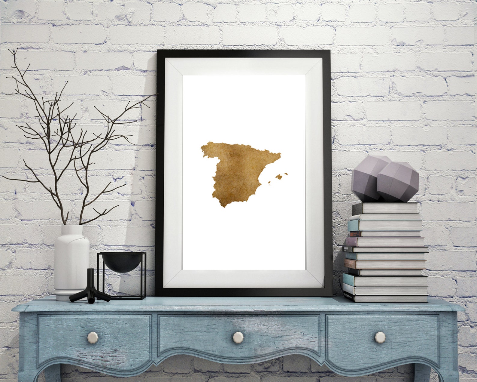Spain Wall Art Print Your Home Country Map Art Printable Etsy