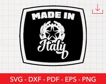 Italy Svg, Italian Vector, Made in Italy, Flag, Seal, Coat of Arms, Cut File PNG DXF Cricut Vector Clipart Commercial License