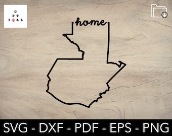 Guatemala Home Svg, Guatemala Svg, Guatemala Map Svg - Sticker, Vector, Decal, Logo, Clipart, Silhouette Cricut Scrapbook Cut File