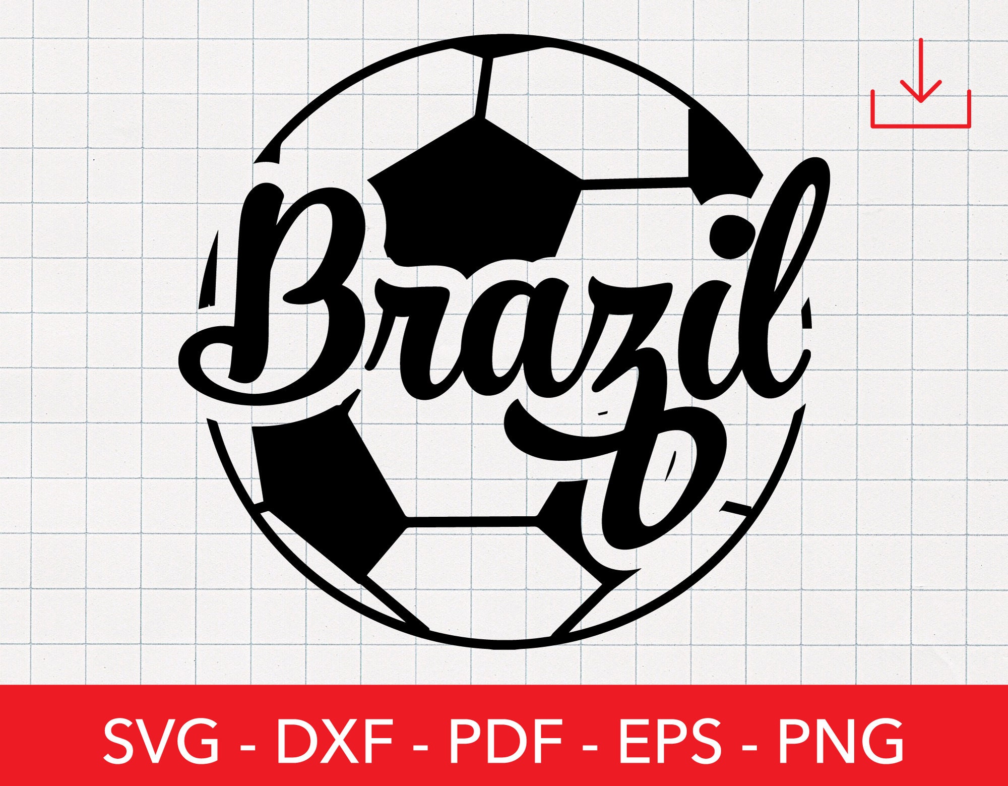 Brazil Soccer Football Team Logo Vectors SVG vektor patch, laser cut, team  gifts, cnc files, vinyl stickers, wall sticker, silhouette