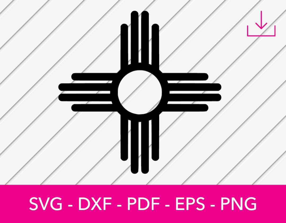 Zia Symbol Svg, Zia Svg, New Mexico Zia Flag Symbol Cross Svg Cut File