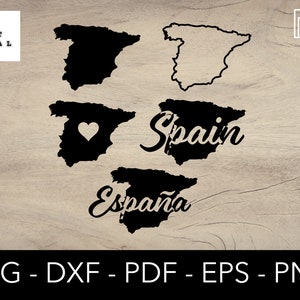 Spain Bundle Svg, Spain Map Svg, Spain Shape Svg, Latino Svg, Country Clipart, España, Cricut, Clipart, Shirt Design