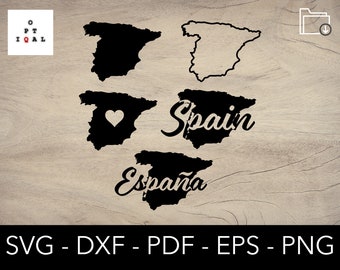 Spain Bundle Svg, Spain Map Svg, Spain Shape Svg, Latino Svg, Country Clipart, España, Cricut, Clipart, Shirt Design